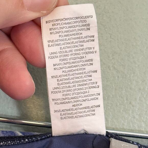 La Blanca Swim Bikini Bottom Womens 6 Blue Floral Side Shirred Summer Beach NWOT - Picture 7 of 7